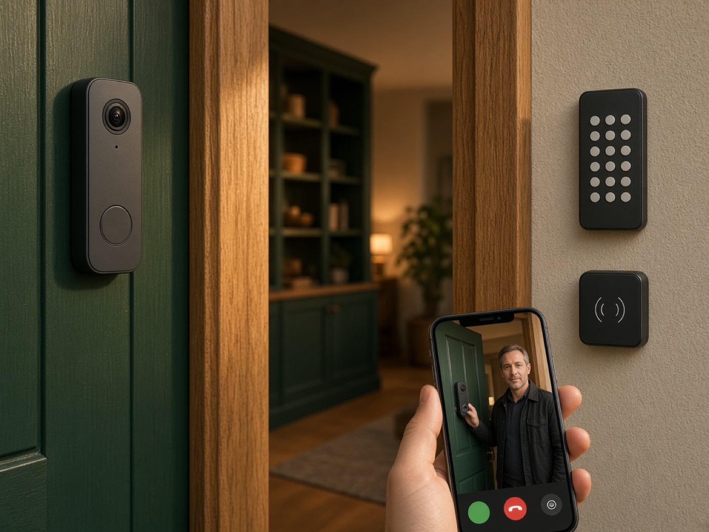 Accès, sonnette vidéo et réseau Wi‑Fi professionnel